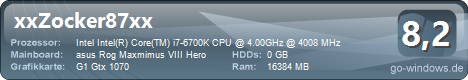 Intel i7 6700k Asus Rog Maximus VIII Hero