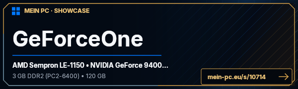 PC-Showcase GeForceOne von GeForceOne auf MEIN PC