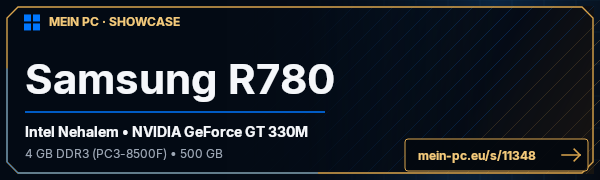 PC-Showcase Samsung R780 von benzin auf MEIN PC