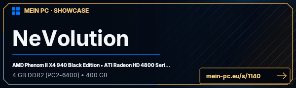 PC-Showcase NeVolution von Cheatboy auf MEIN PC