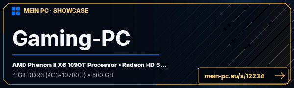 PC-Showcase Gaming-PC von Hummerhead auf MEIN PC