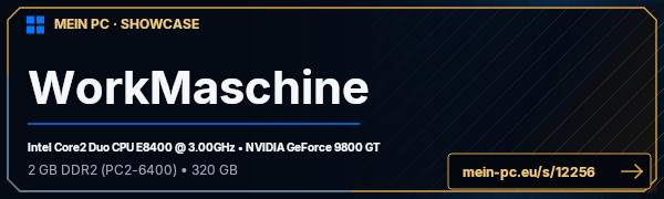 PC-Showcase WorkMaschine von PauLekinn auf MEIN PC