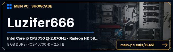 PC-Showcase Luzifer666 von Luzifer666 auf MEIN PC