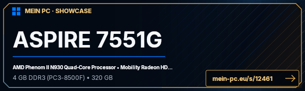 PC-Showcase ASPIRE 7551G von Blizzer auf MEIN PC