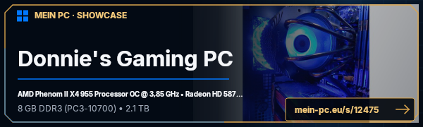 PC-Showcase Donnie's Gaming PC von Donnie auf MEIN PC