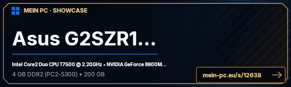 PC-Showcase Asus G2SZR106 von cyclonar auf MEIN PC