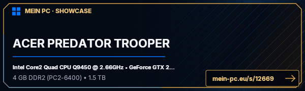 PC-Showcase ACER PREDATOR TROOPER von KamiKatze auf MEIN PC