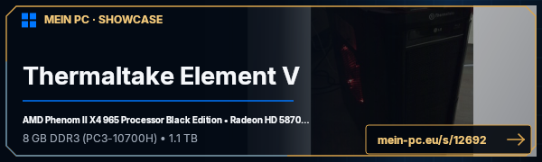 PC-Showcase Thermaltake Element V von cyclonar auf MEIN PC