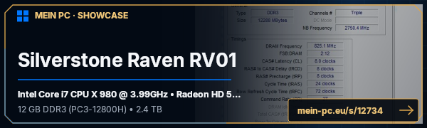 PC-Showcase Silverstone Raven RV01 von moliver2000 auf MEIN PC