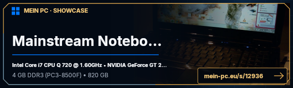 PC-Showcase Mainstream Notebook von Metzger auf MEIN PC