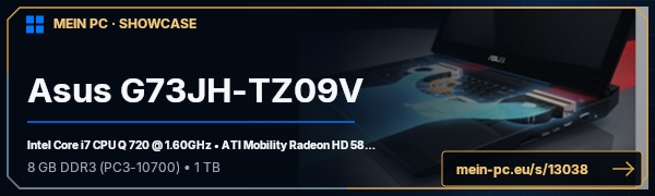 PC-Showcase Asus G73JH-TZ09V von s0nystyl3 auf MEIN PC
