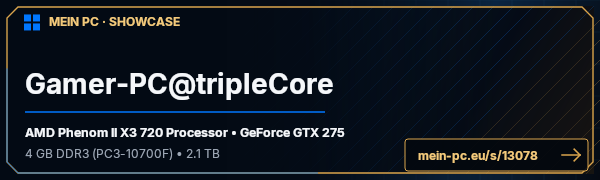 PC-Showcase Gamer-PC@tripleCore von Metzger auf MEIN PC