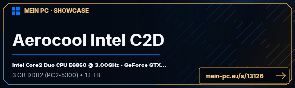 PC-Showcase Aerocool Intel C2D von Hidong auf MEIN PC