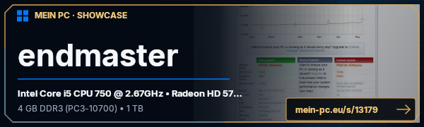 PC-Showcase endmaster von endmaster auf MEIN PC