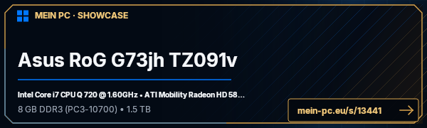 PC-Showcase Asus RoG G73jh TZ091v von Metzger auf MEIN PC