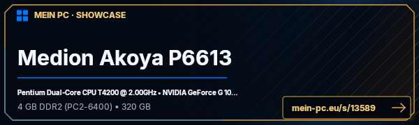 PC-Showcase Medion Akoya P6613 von eddy93 auf MEIN PC