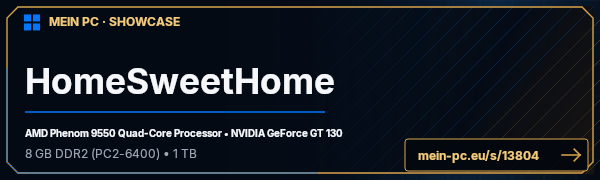 PC-Showcase HomeSweetHome von ReaggaeGandalf auf MEIN PC