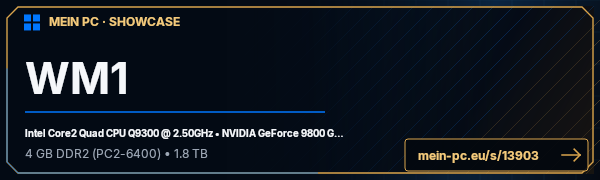PC-Showcase WM1 von PR1NZ4T4R1 auf MEIN PC