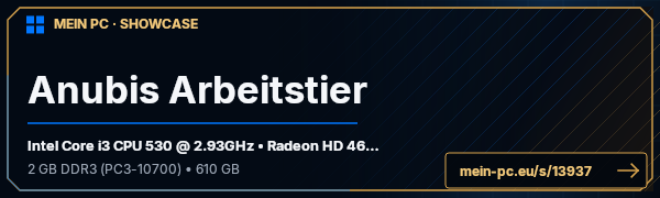 PC-Showcase Anubis Arbeitstier von Anubis auf MEIN PC