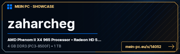 PC-Showcase zaharcheg von zaharcheg auf MEIN PC