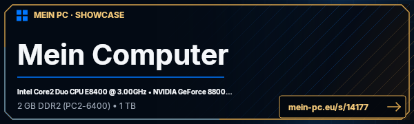 PC-Showcase Mein Computer von PCGAMER auf MEIN PC