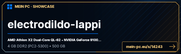 PC-Showcase electrodildo-lappi von Eagle94 auf MEIN PC