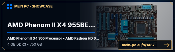 PC-Showcase AMD Phenom II X4 955BE (Frauchens Arbeitstier) von Vip3rGER auf MEIN PC