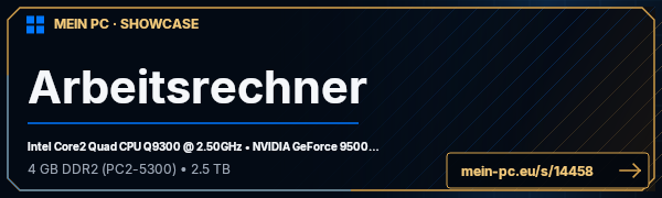 PC-Showcase Arbeitsrechner von teh_Beckz auf MEIN PC