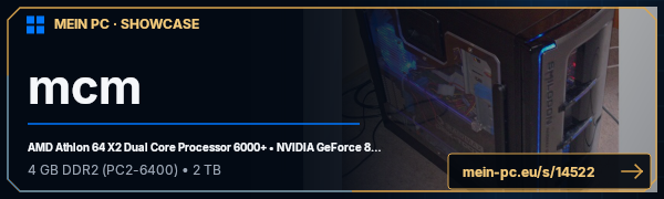 PC-Showcase mcm von mcm auf MEIN PC