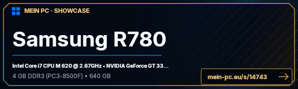 PC-Showcase Samsung R780 von idoxblack auf MEIN PC