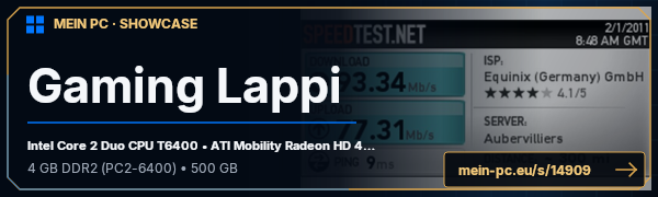 PC-Showcase Gaming Lappi  von Spartaner-043 auf MEIN PC