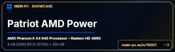 PC-Showcase Patriot AMD Power von Patriot auf MEIN PC