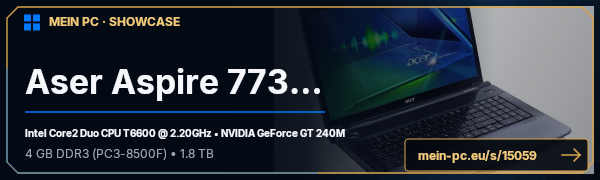 PC-Showcase Aser Aspire 7738G von .#LyriX™ auf MEIN PC