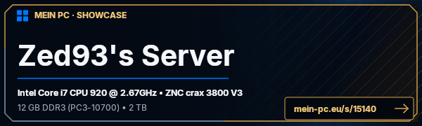 PC-Showcase Zed93's Server von Zed93 auf MEIN PC