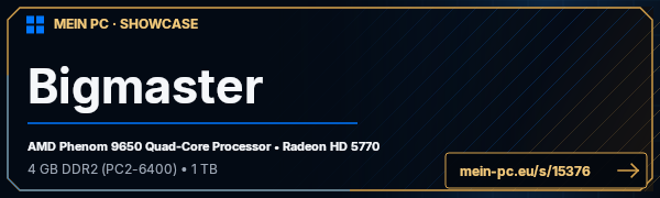 PC-Showcase Bigmaster von bigmaster auf MEIN PC