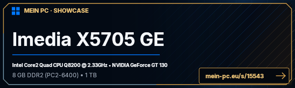 PC-Showcase Imedia X5705 GE von amekone auf MEIN PC