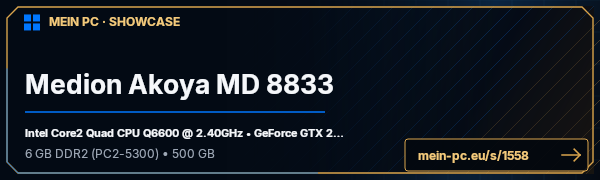 PC-Showcase Medion Akoya MD 8833 von Wolf auf MEIN PC