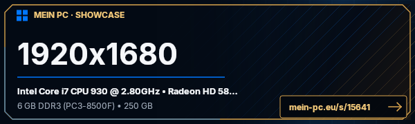 PC-Showcase 1920x1680 von N1ZE auf MEIN PC