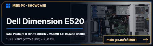 PC-Showcase Dell Dimension E520 von Reit-Gut! auf MEIN PC