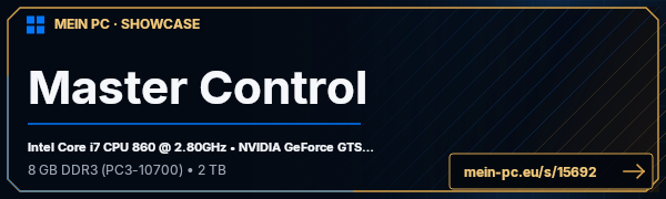 PC-Showcase Master Control von Master Control auf MEIN PC