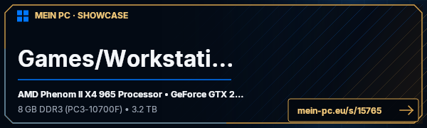 PC-Showcase Games/Workstation von Button auf MEIN PC