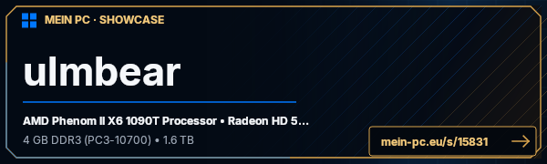 PC-Showcase ulmbear von ulmbear auf MEIN PC