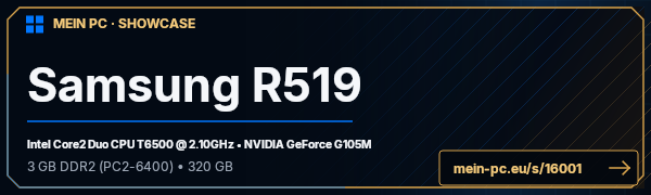 PC-Showcase Samsung R519 von KataShi auf MEIN PC
