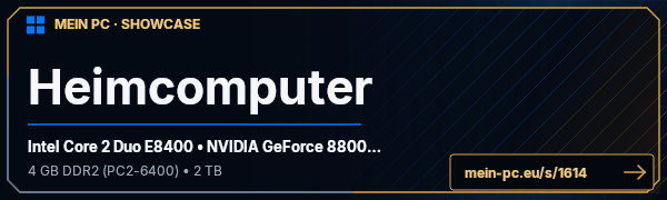 PC-Showcase Heimcomputer von Crusader25 auf MEIN PC