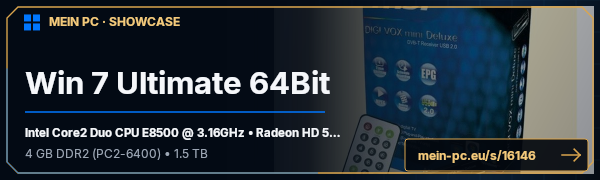 PC-Showcase Win 7 Ultimate 64Bit von Peter86 auf MEIN PC
