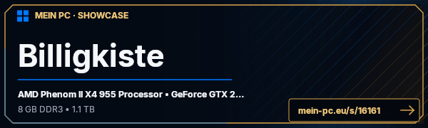 PC-Showcase Billigkiste von MrDavid1603 auf MEIN PC
