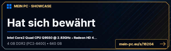 PC-Showcase Hat sich bewährt von Sturmflut auf MEIN PC