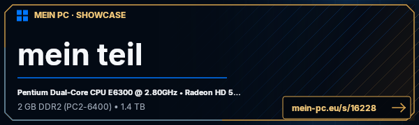 PC-Showcase mein teil von chris1488 auf MEIN PC