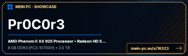 PC-Showcase Pr0C0r3 von tyreec auf MEIN PC