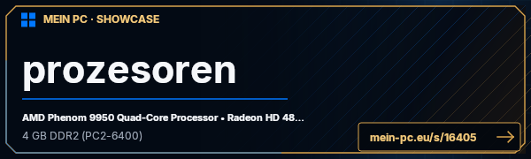 PC-Showcase prozesoren von chapi auf MEIN PC